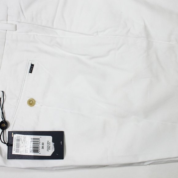 Polo By Ralph Lauren Twill White Chinos NWT Size 38-30, Cotton, StretchCustomFit - Picture 2 of 4